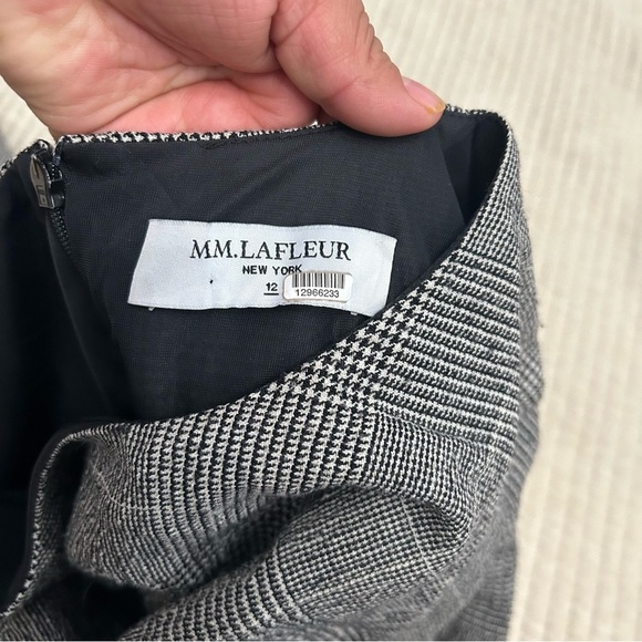 MM Lafleur - "Rosa" Retro 40s Katharine Hepburn Style Houndstooth Dress, sz 12 - Picture 6 of 8